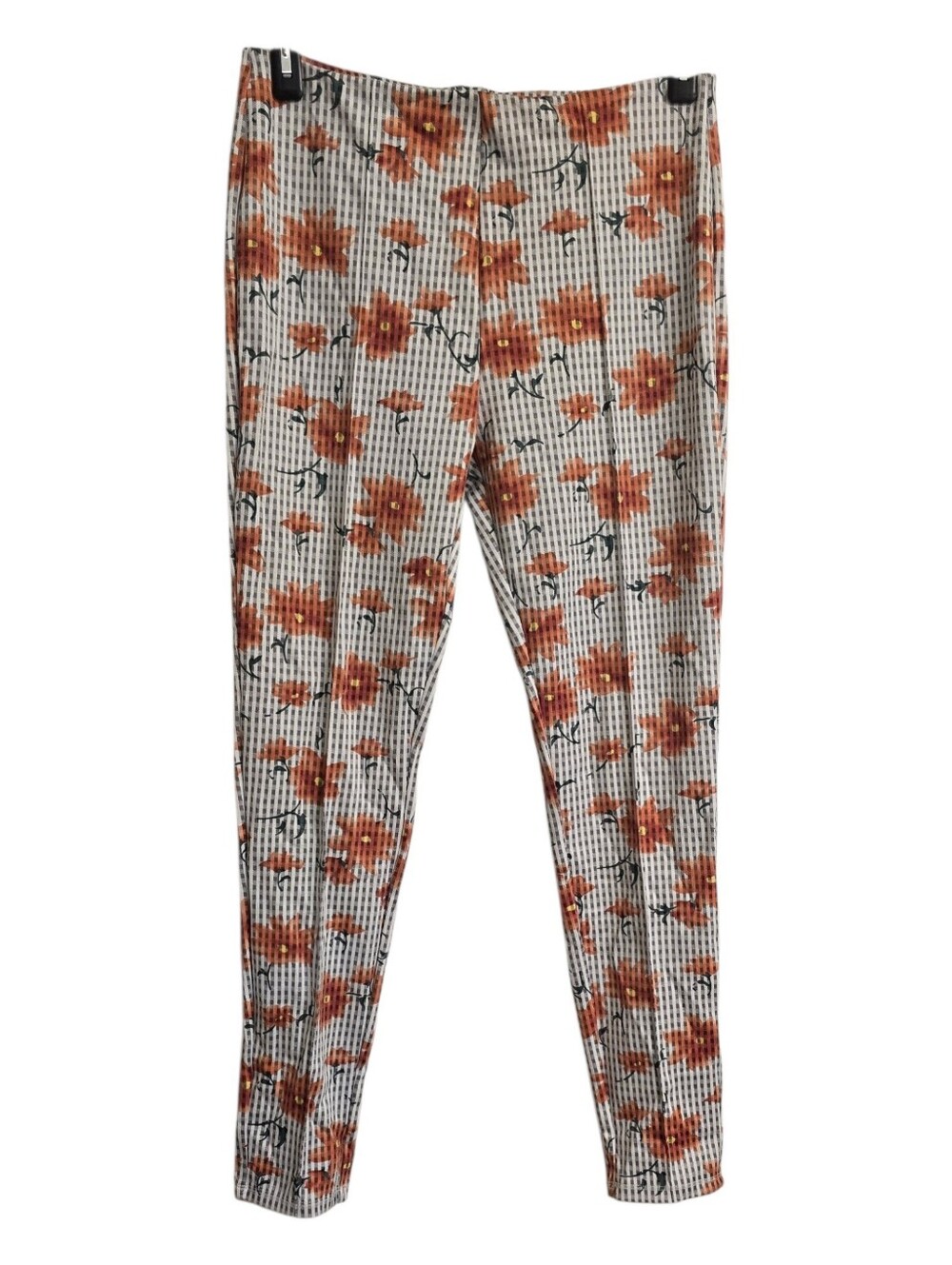 Nanette Lepore Whismy Coquette Coral Floral Print Pants Earthy L